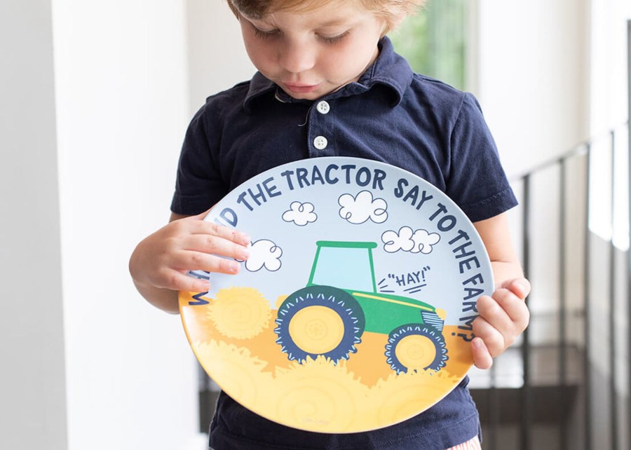 Commemorative Keepsakes Coton Colors by Laura Johnson | On The Farm Tractor Melamine Dinner Plate