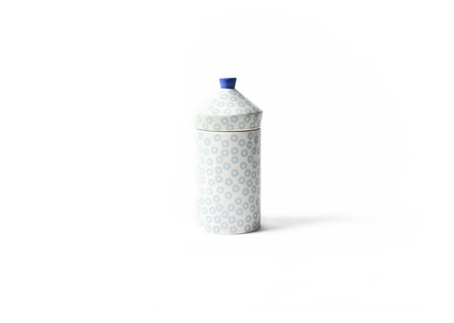 Entertaining Coton Colors by Laura Johnson | Iris Blue Pip Small Round Canister