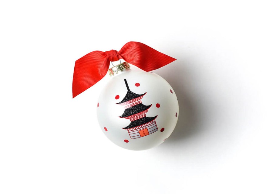 Commemorative Keepsakes Coton Colors by Laura Johnson | Chinese Pagoda Glass Ornament