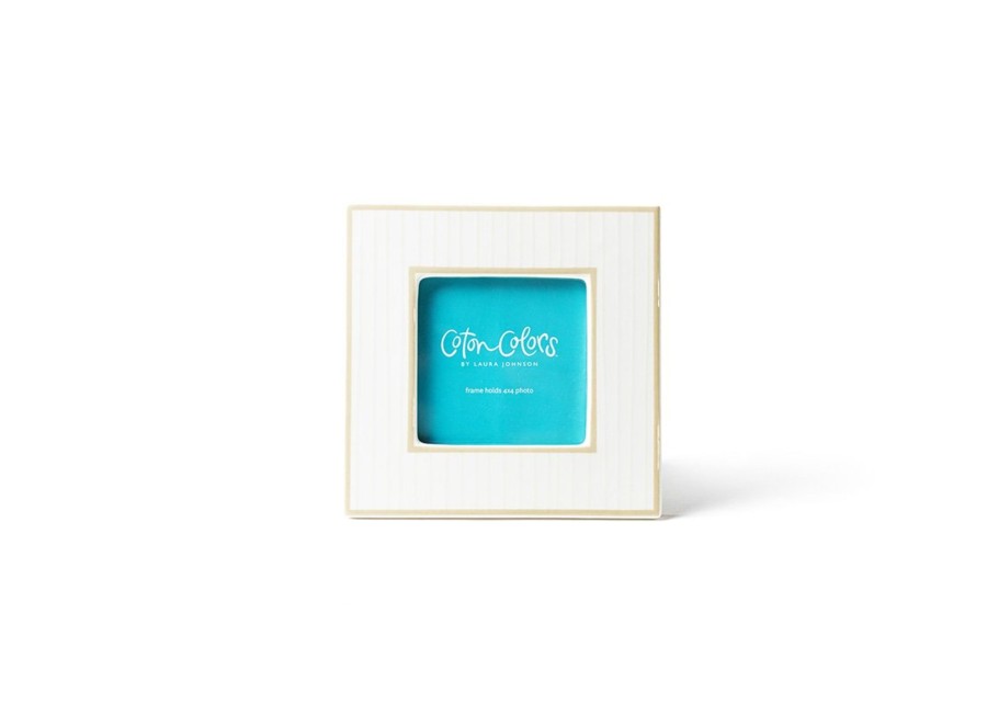 Commemorative Keepsakes Coton Colors by Laura Johnson | Ecru Pinstripe Square Frame