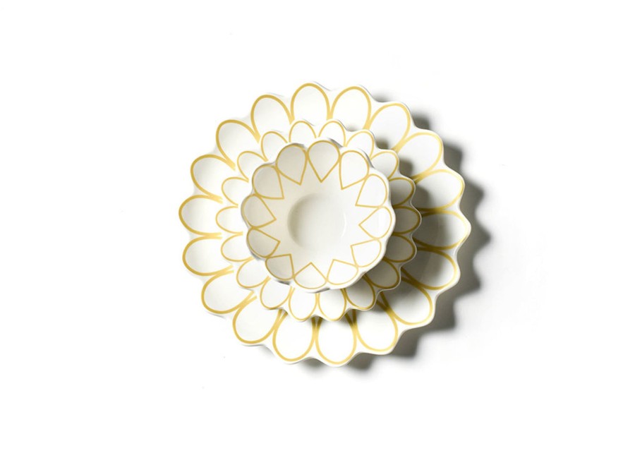 Tabletop Coton Colors by Laura Johnson | Deco Gold Scallop Dinnerware 12 Piece Set